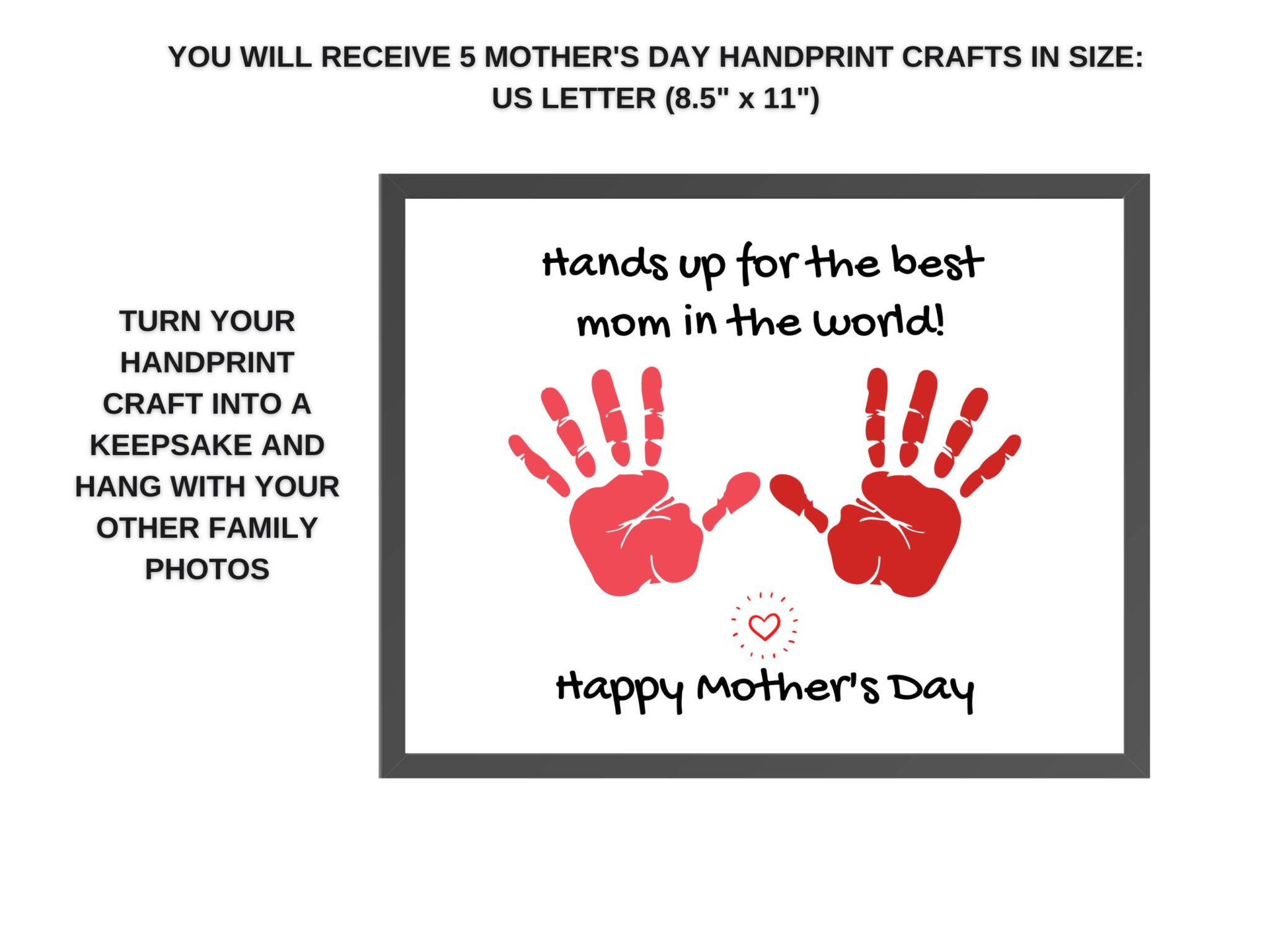 Mother's Day Handprint Art Templates - Darcy and Brian - Shop