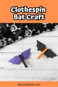 Clothespin Bat Wing Craft Template