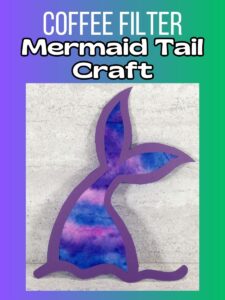 Coffee Filter Mermaid Tail Suncatcher template