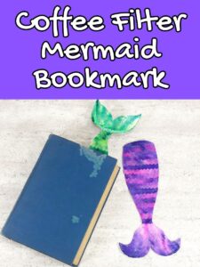 Coffee Filter Mermaid Tail Bookmark Template