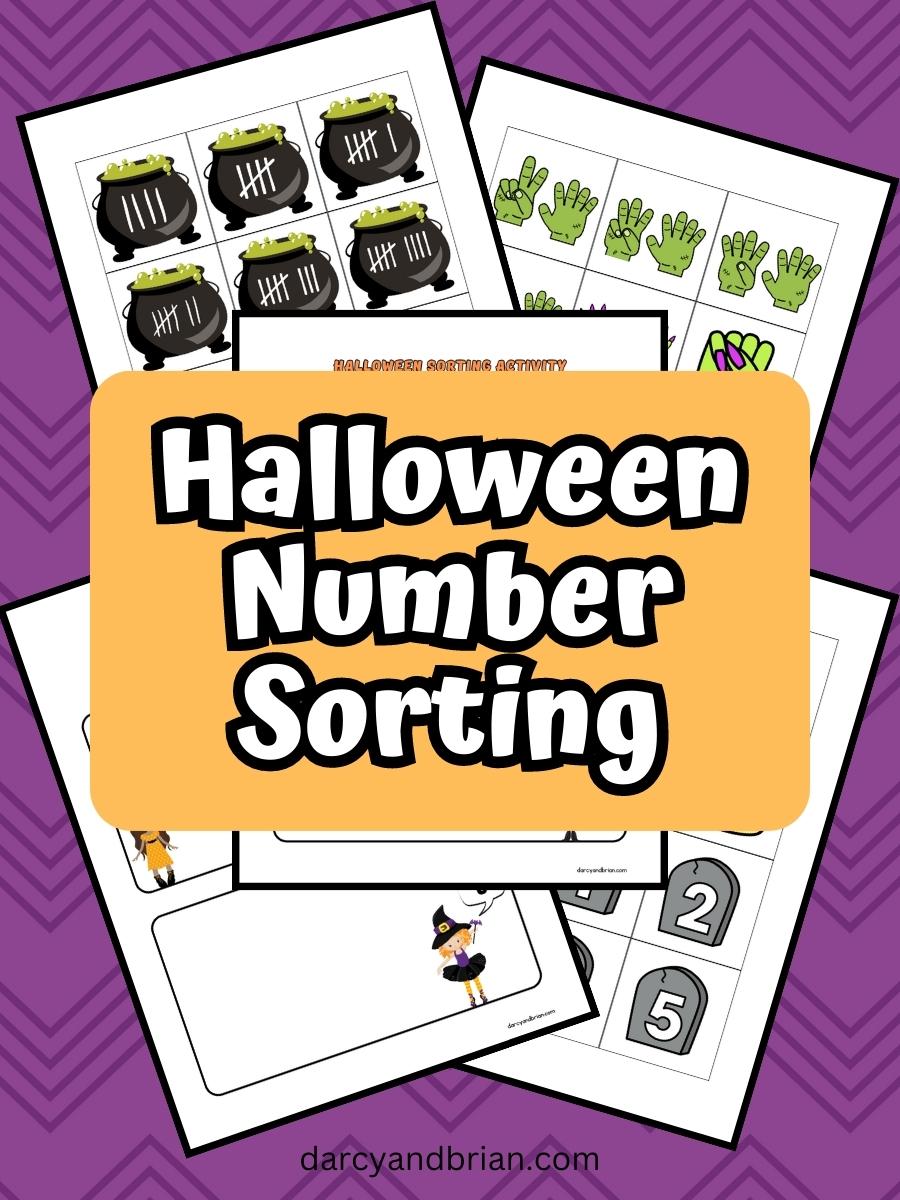 Halloween Number Sorting Activity - Darcy and Brian - Shop
