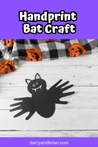 Handprint Bat Craft Template