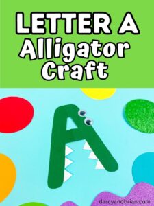 Letter A Alligator template