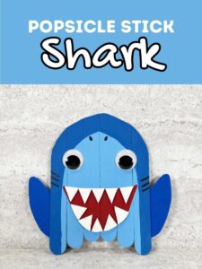 Shark Popsicle Stick Craft Template