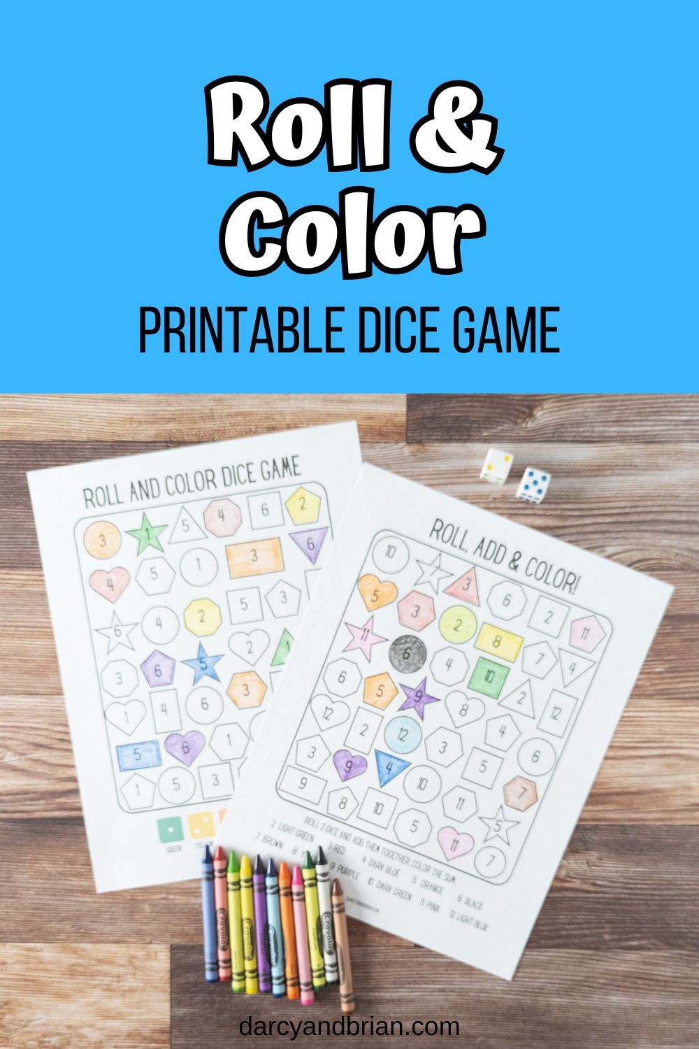 Roll & Color Dice Game - Darcy and Brian - Shop