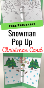 Pop Up Snowman Card