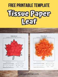 Tissue Paper Leaf Craft Template