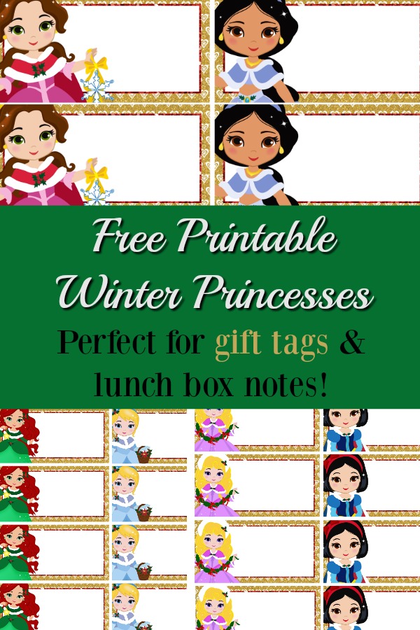 Holiday Princess Lunch Box Notes or Gift Tags - Darcy and Brian - Shop