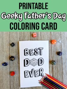 Best Dad Ever D20 Card