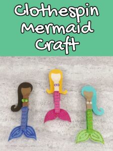 Clothespin Mermaid Template