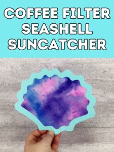 Coffee Filter Seashell Suncatcher Template