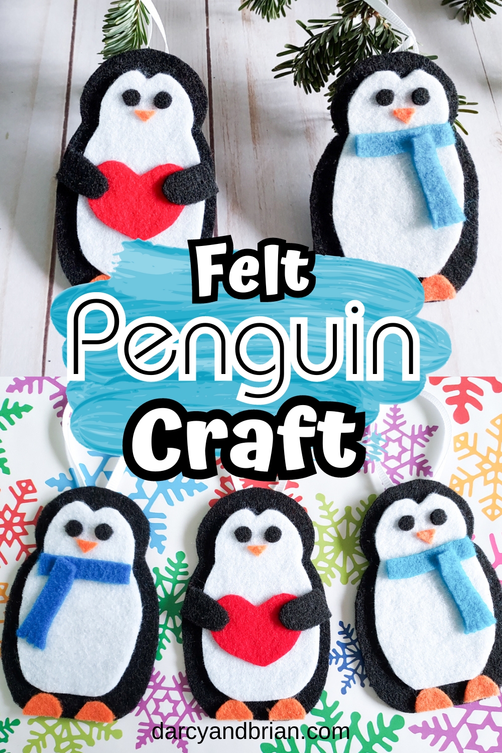 Felt Penguin Craft Template Darcy and Brian Shop