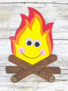 Campfire Popsicle Stick Craft Template