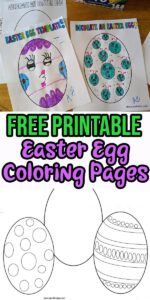 Easter Egg Suncatcher Craft Template & Coloring Pages
