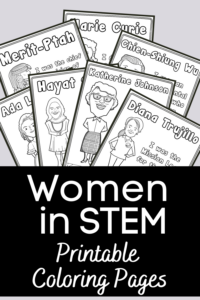 Women in STEM coloring pages