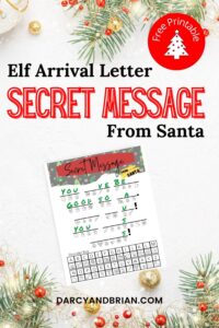 Elf Arrival Letter Secret Message