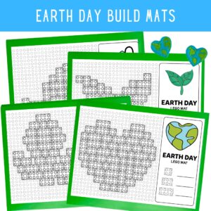 preview of 4 different Earth Day themed building mat templates for kids