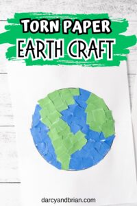 Torn Paper Earth Craft Template