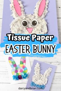 Tissue Paper Easter Bunny Craft Template