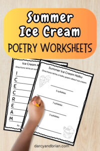 Summer Ice Cream Poem Worksheets