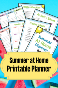 Summer Camp At Home Planner