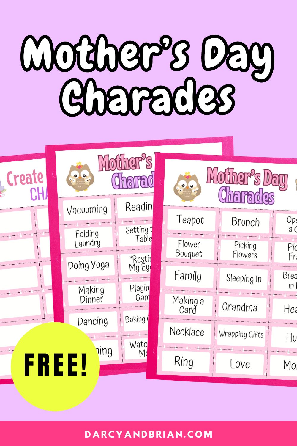 Mother's Day Charades - Darcy and Brian - Shop