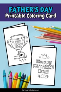 Printable Happy Father’s Day Coloring Card