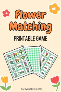 Flower Matching Game Printable