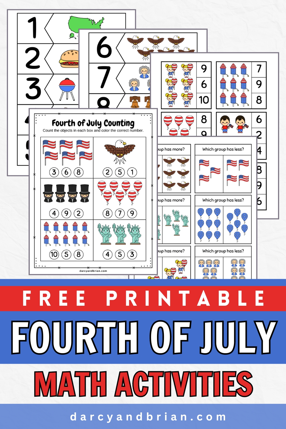 Fourth of july math activities for preschool darcy and brian shop