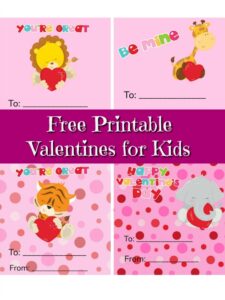 Zoo Animal Classroom Valentines