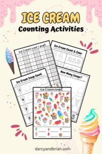 Ice Cream Counting Activity Pages