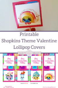 Preview of Shopkins Valentine Lollipop Covers.