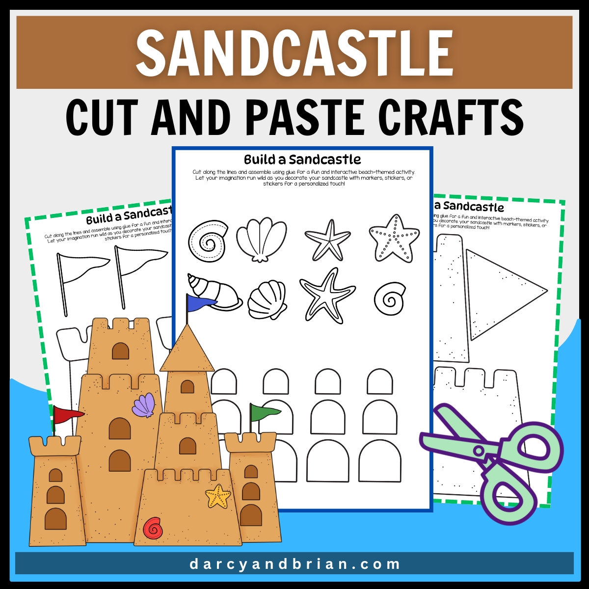 Sandcastle Cut and Paste Craft