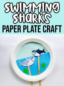 Moving Shark Puppet Paper Plate Template