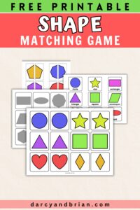 Shape Matching Game Printable