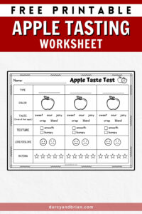 Apple Tasting Worksheet