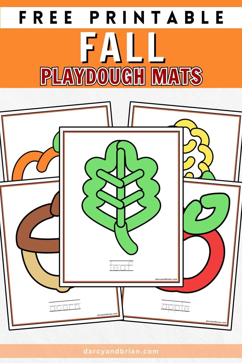 Fall Playdough Mats (free set) - Darcy and Brian - Shop