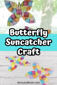 Tissue Paper Butterfly Suncatcher Craft Template