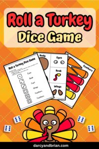 Preview of Roll a Turkey Dice Game.