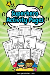 Preview of Superhero Activity Pages.