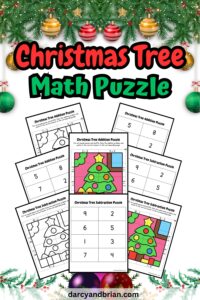 Preview of Christmas Tree Math Puzzle.