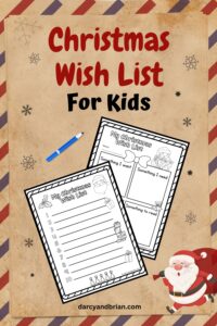 Preview of Christmas Wish List for Kids.