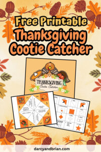 Preview of Free Printable Thanksgiving Cootie Catcher.