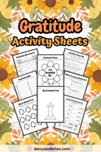 Preview of Gratitude Activity Sheets.