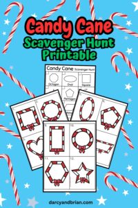 Preview of Candy Cane Scavenger Hunt Printable.