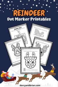 Preview of Reindeer Dot Marker Printables.