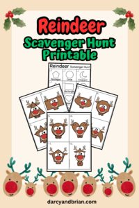 Preview of Reindeer Scavenger Hunt Printable.