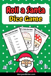 Preview of Roll a Santa Dice Game.