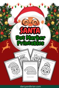 Preview of Santa Dot Marker Printables.