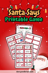 Preview of Santa Says Printable Game.